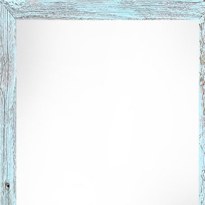 12" x 24" Blue Solid Wood Hanging Picture Frame