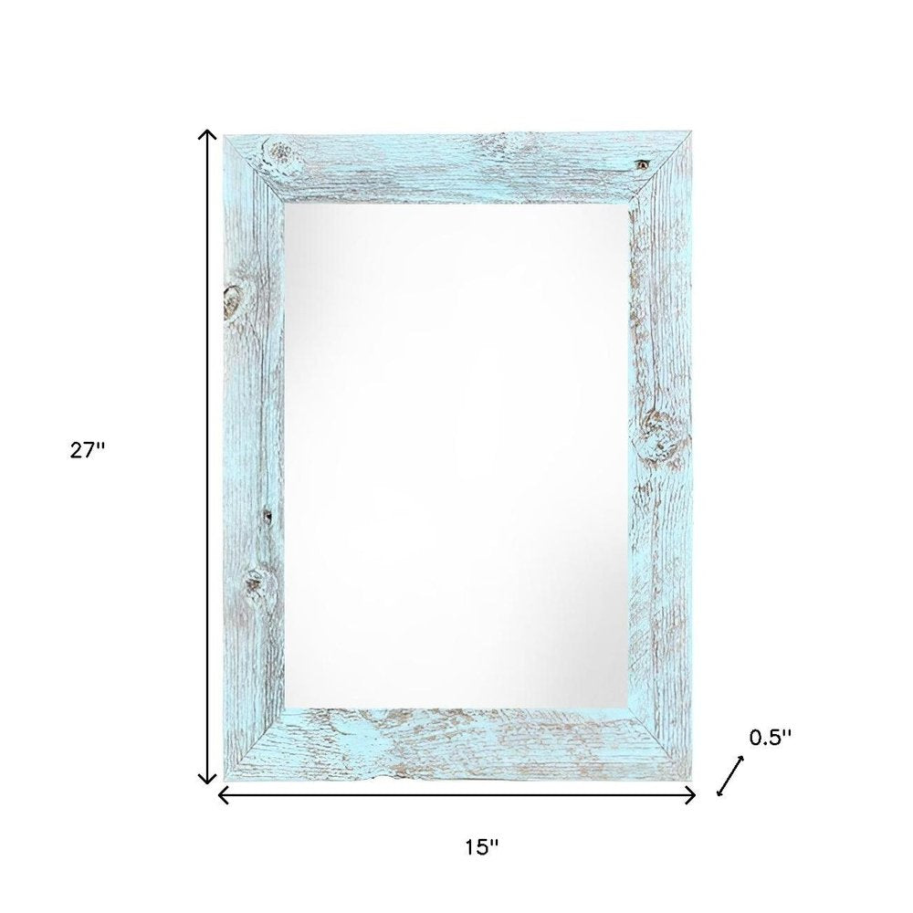 12" x 24" Blue Wood Hanging Picture Frame