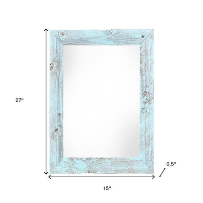 12" x 24" Blue Solid Wood Hanging Picture Frame