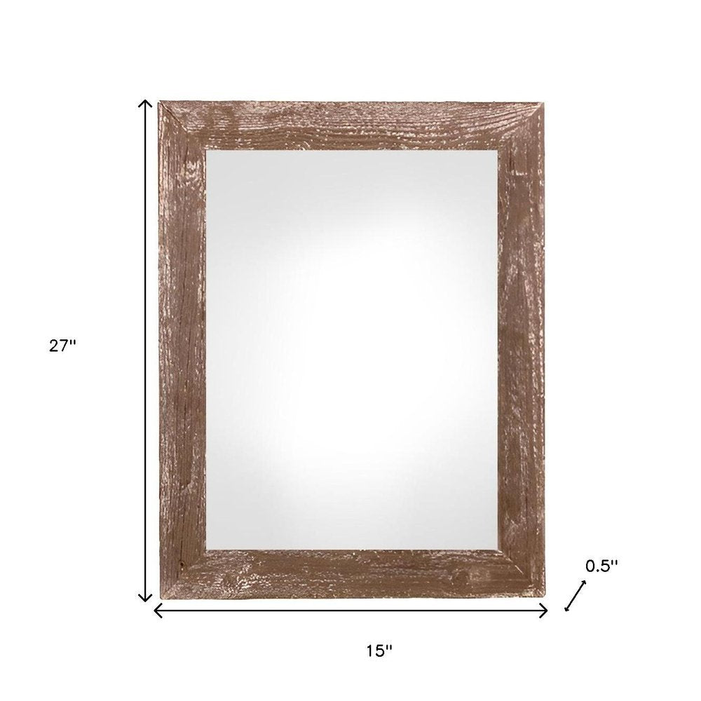 12" x 24" Brown Wood Hanging Picture Frame