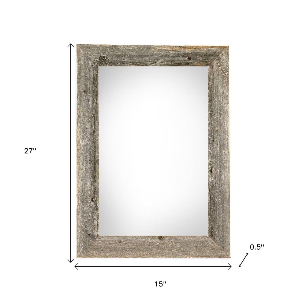 12" x 24" Gray Wood Hanging Picture Frame