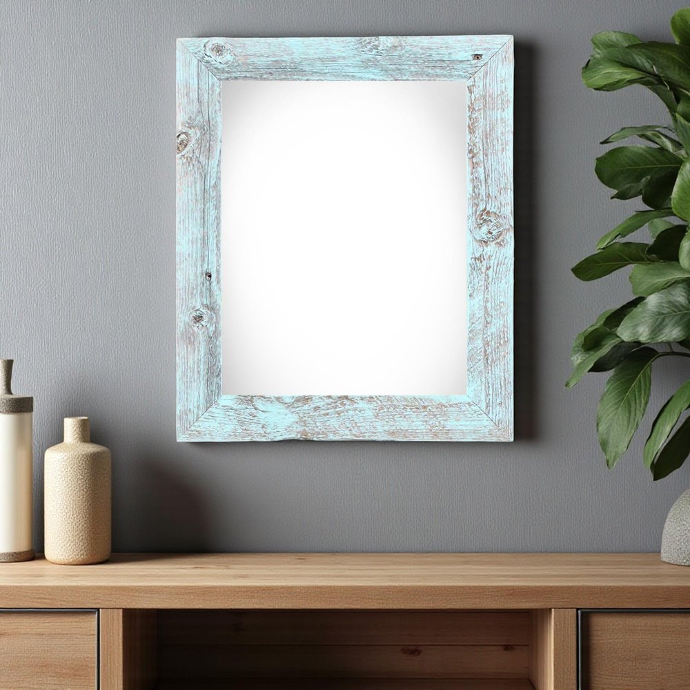 13" x 19" Blue Wood Hanging Picture Frame