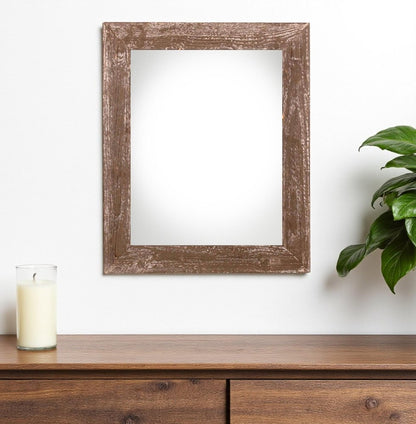14" x 18" Brown Wood Hanging Picture Frame