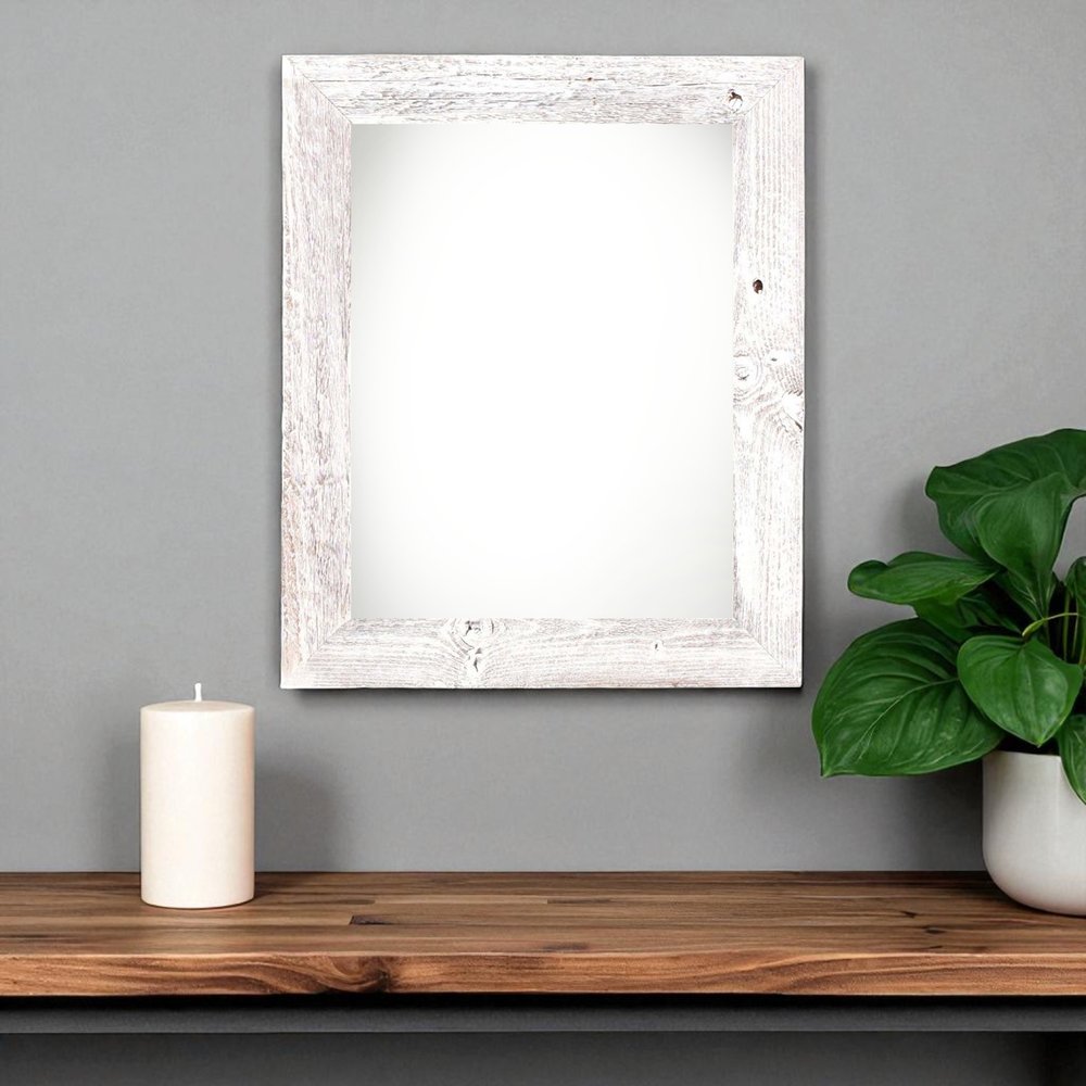 14" x 18" White Solid Wood Hanging Picture Frame