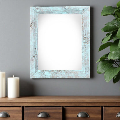 16" x 20" Blue Solid Wood Hanging Picture Frame