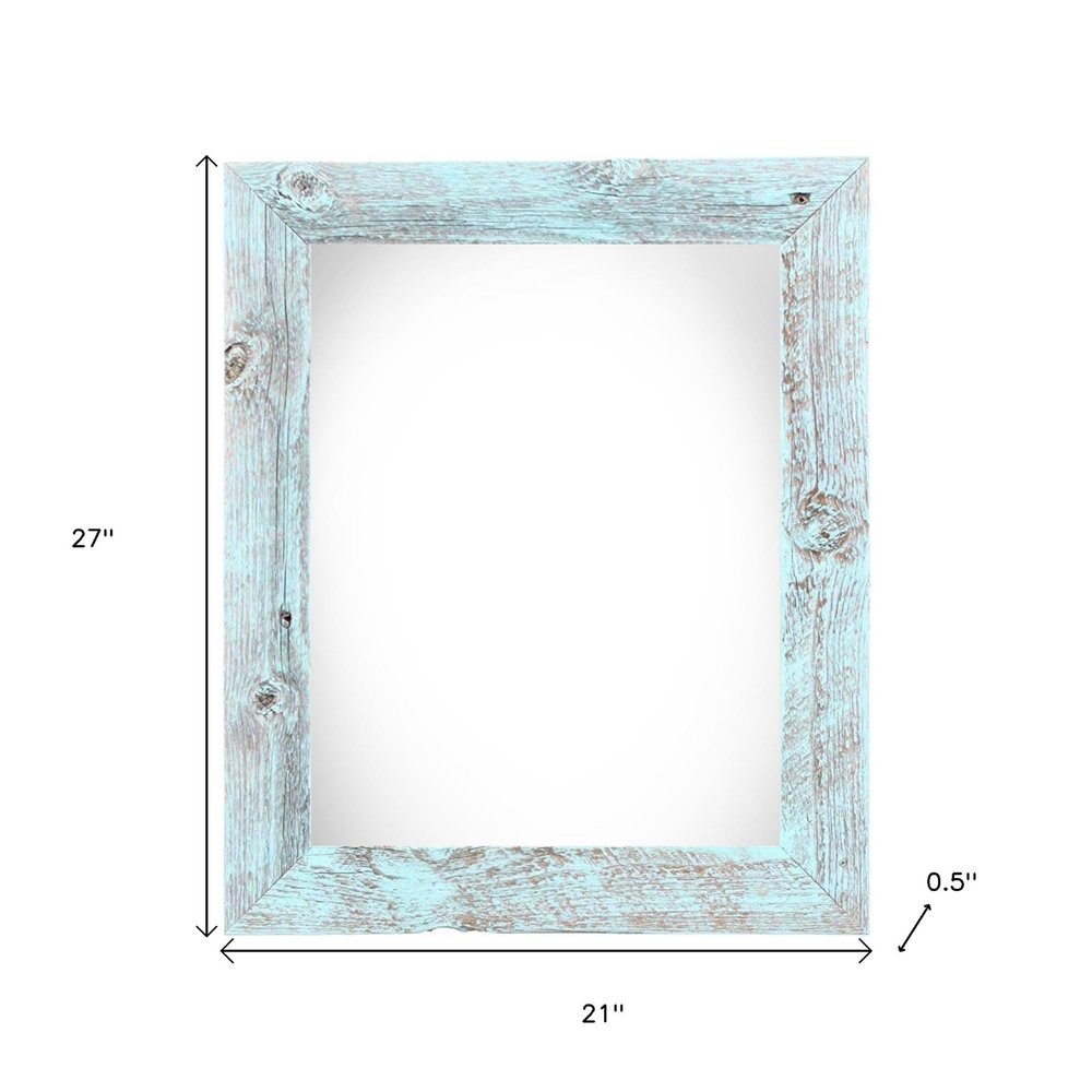 18" x 24" Blue Solid Wood Hanging Picture Frame