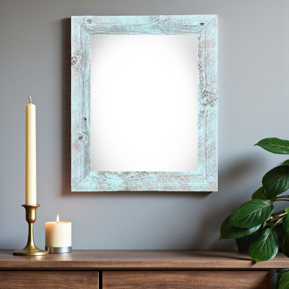 18" x 24" Blue Wood Hanging Picture Frame