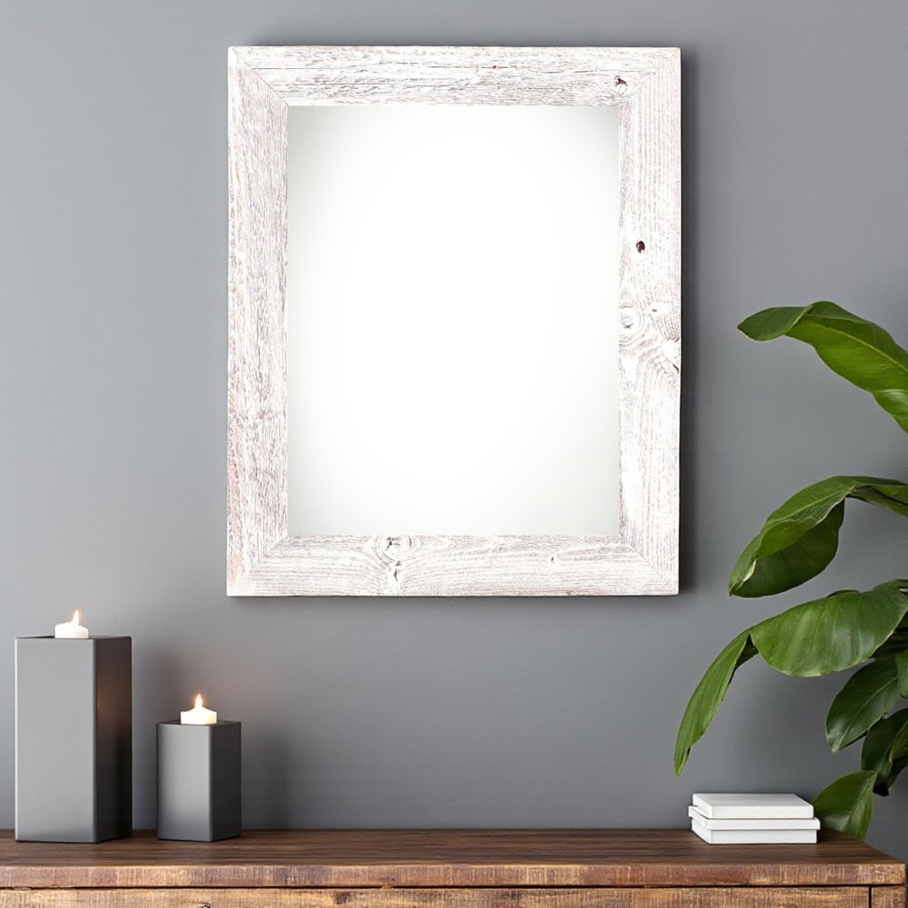 20" x 24" White Solid Wood Hanging Picture Frame