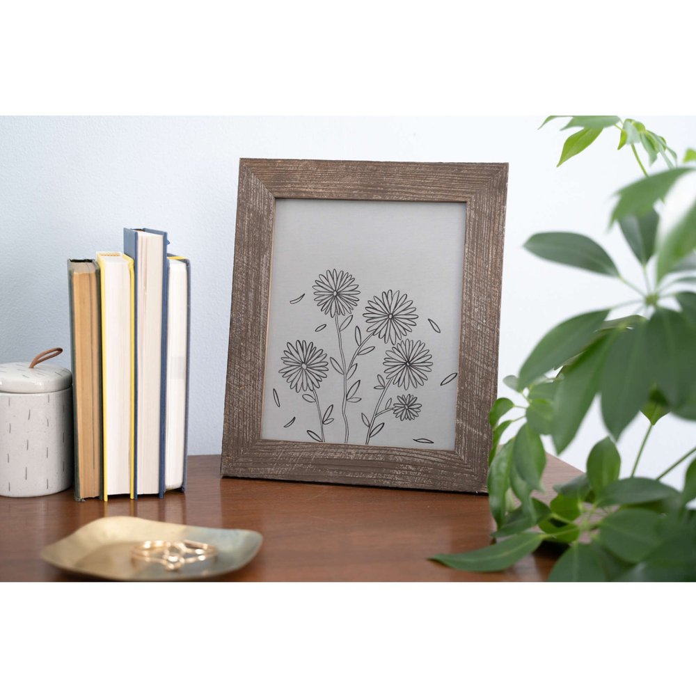20" x 28" Espresso Solid Wood Hanging Picture Frame
