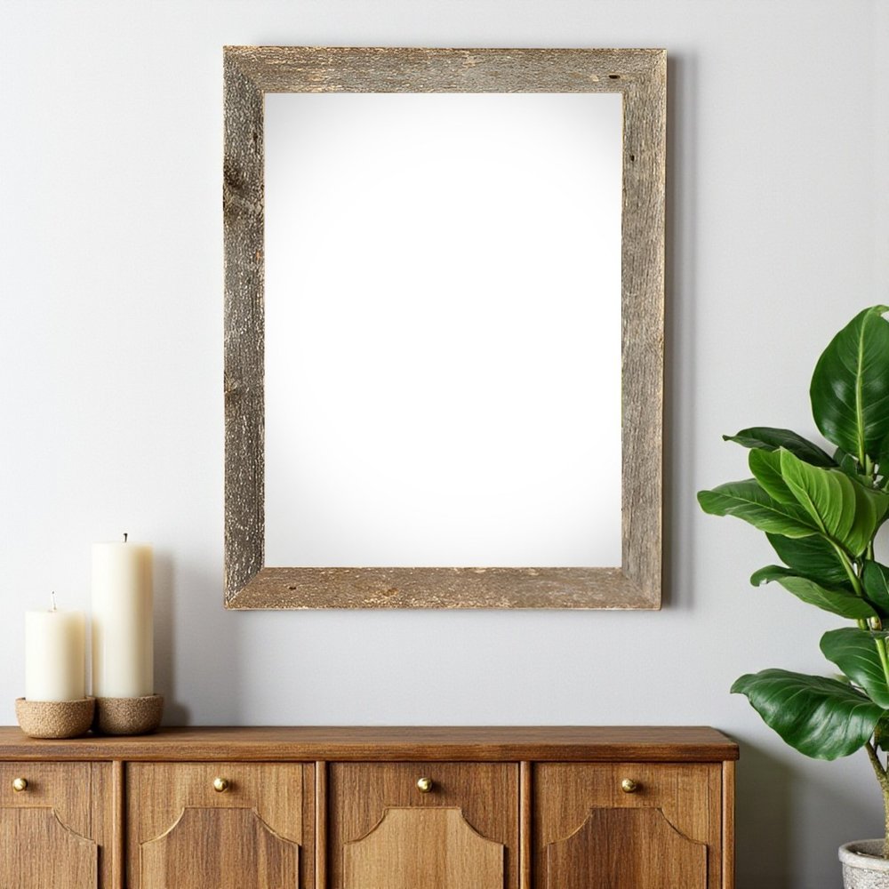 20" x 28" Gray Solid Wood Hanging Picture Frame