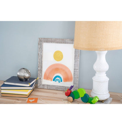 20" x 28" White Solid Wood Hanging Picture Frame