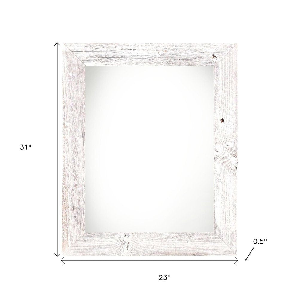 20" x 28" White Solid Wood Hanging Picture Frame
