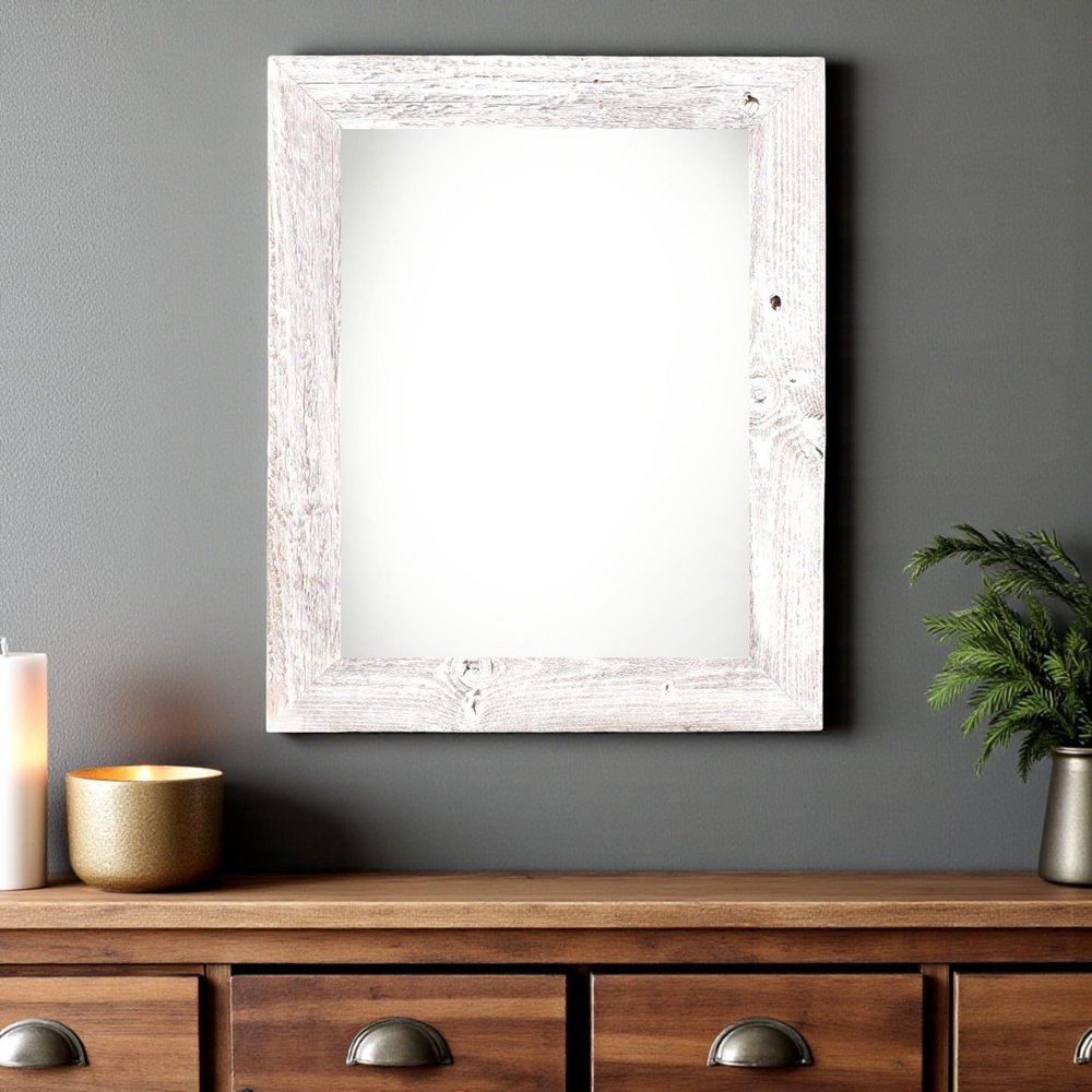 20" x 28" White Wood Hanging Picture Frame