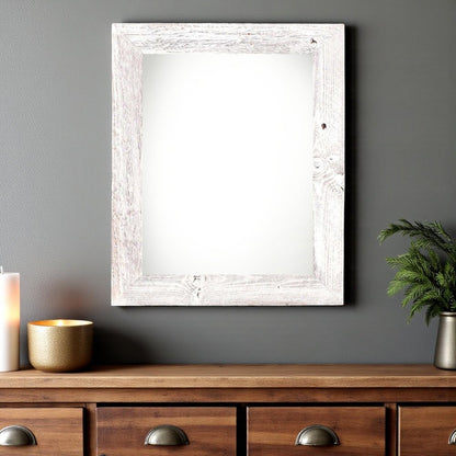 20" x 28" White Solid Wood Hanging Picture Frame