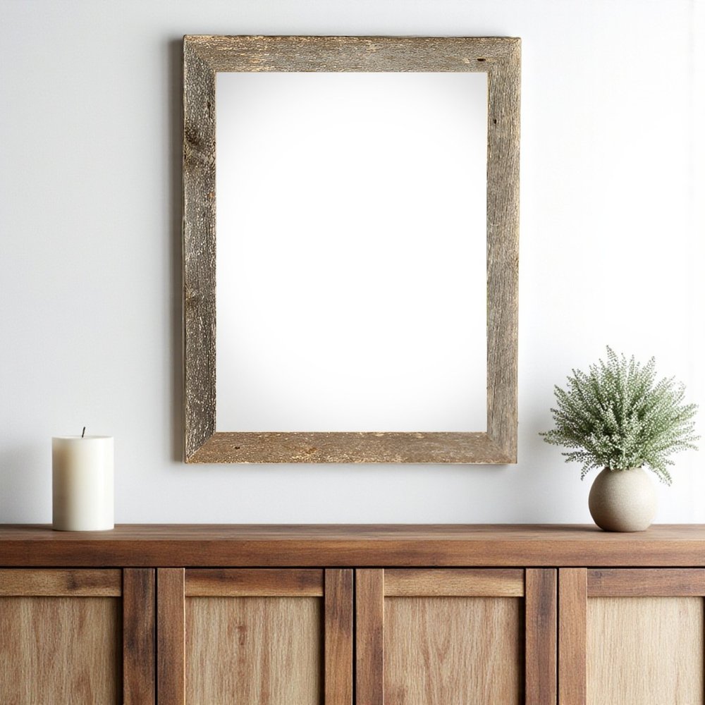 22" x 24" Gray Wood Hanging Picture Frame