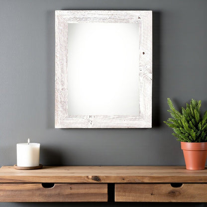 22" x 28" White Solid Wood Hanging Picture Frame