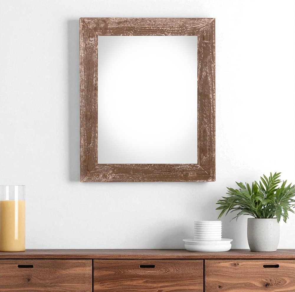 24" x 30" Brown Solid Wood Hanging Picture Frame