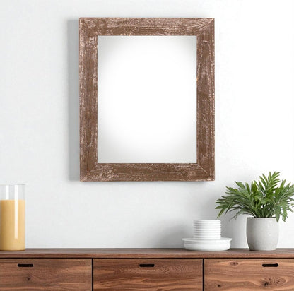 24" x 30" Brown Solid Wood Hanging Picture Frame