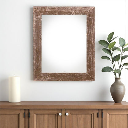 24" x 36" Brown Wood Hanging Picture Frame