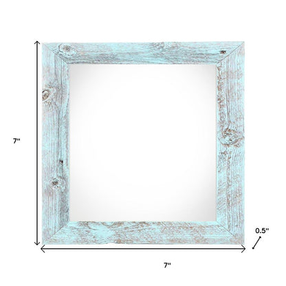 4" x 4" Blue Solid Wood Tabletop Picture Frame