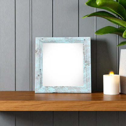 4" x 4" Blue Solid Wood Tabletop Picture Frame