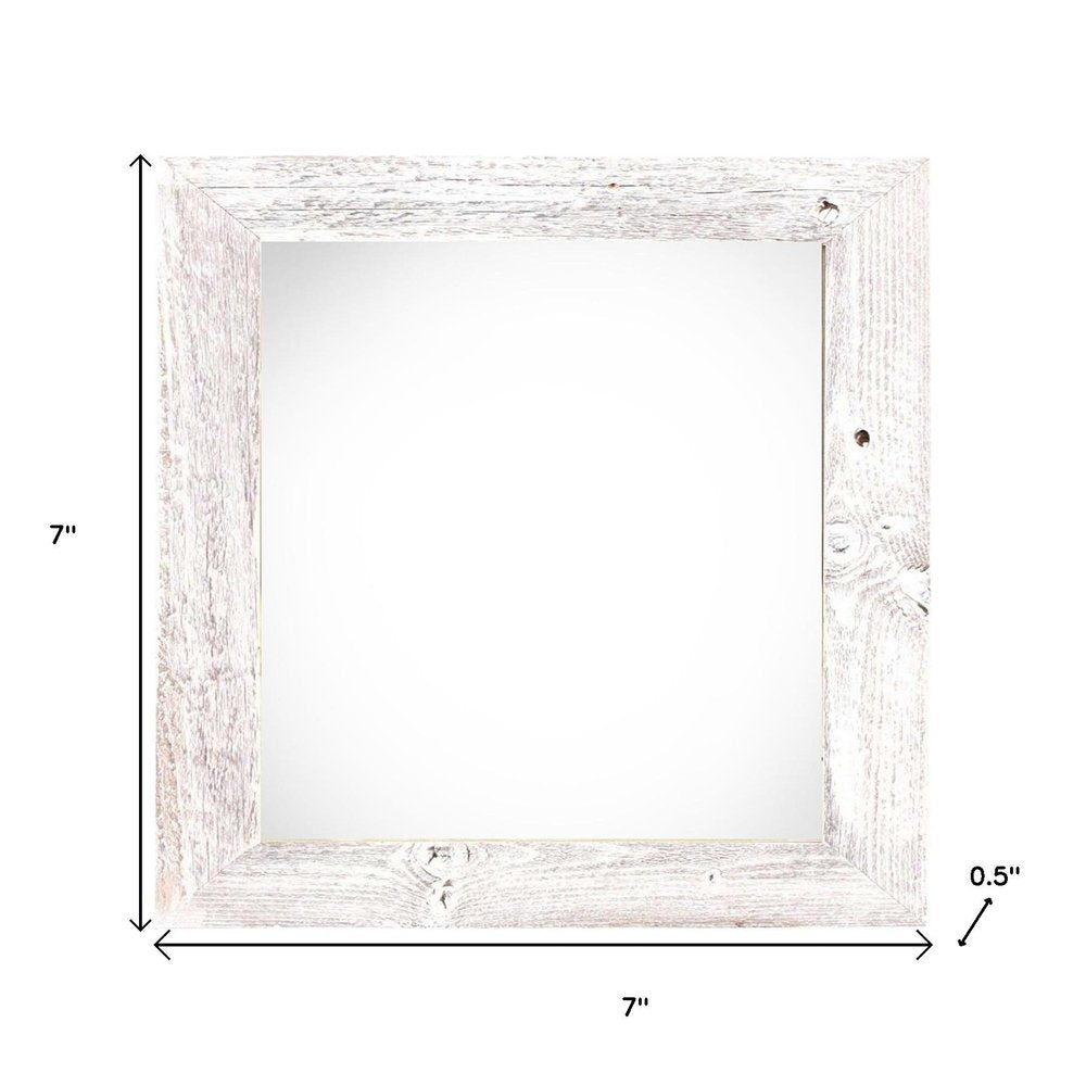 4" x 4" White Solid Wood Tabletop Picture Frame