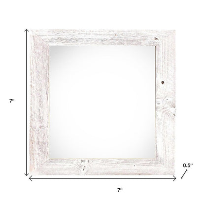 4" x 4" White Solid Wood Tabletop Picture Frame