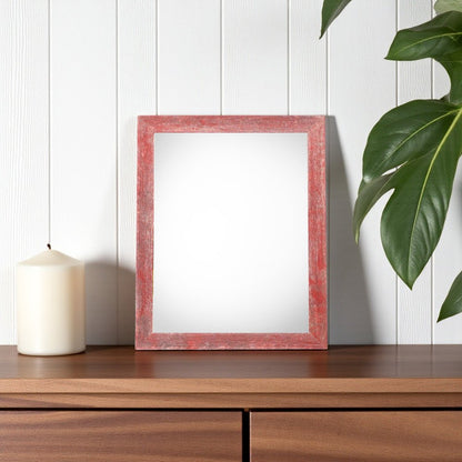 4" x 6" Red Solid Wood Tabletop Picture Frame