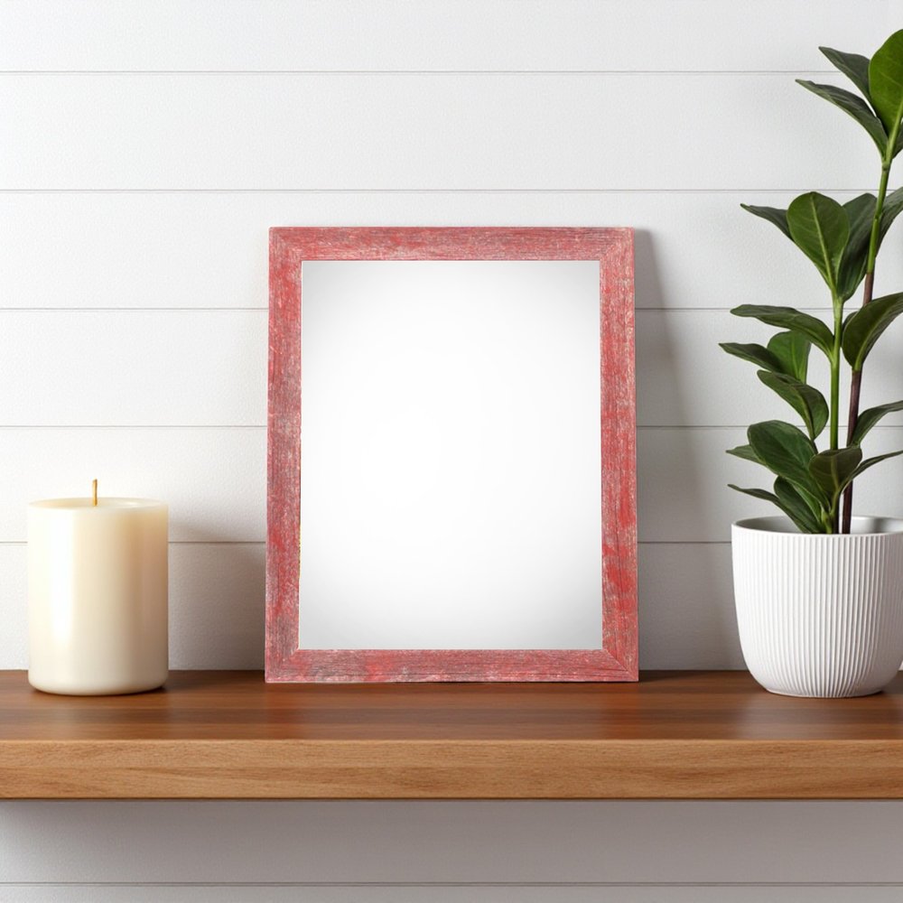 5" x 7" Red Solid Wood Tabletop Picture Frame