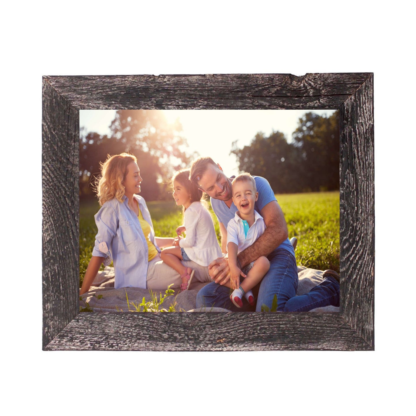 8.5” X 11” Rustic Farmhouse Black Wood Frame