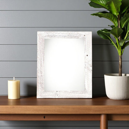 8" x 10" White Solid Wood Tabletop Picture Frame