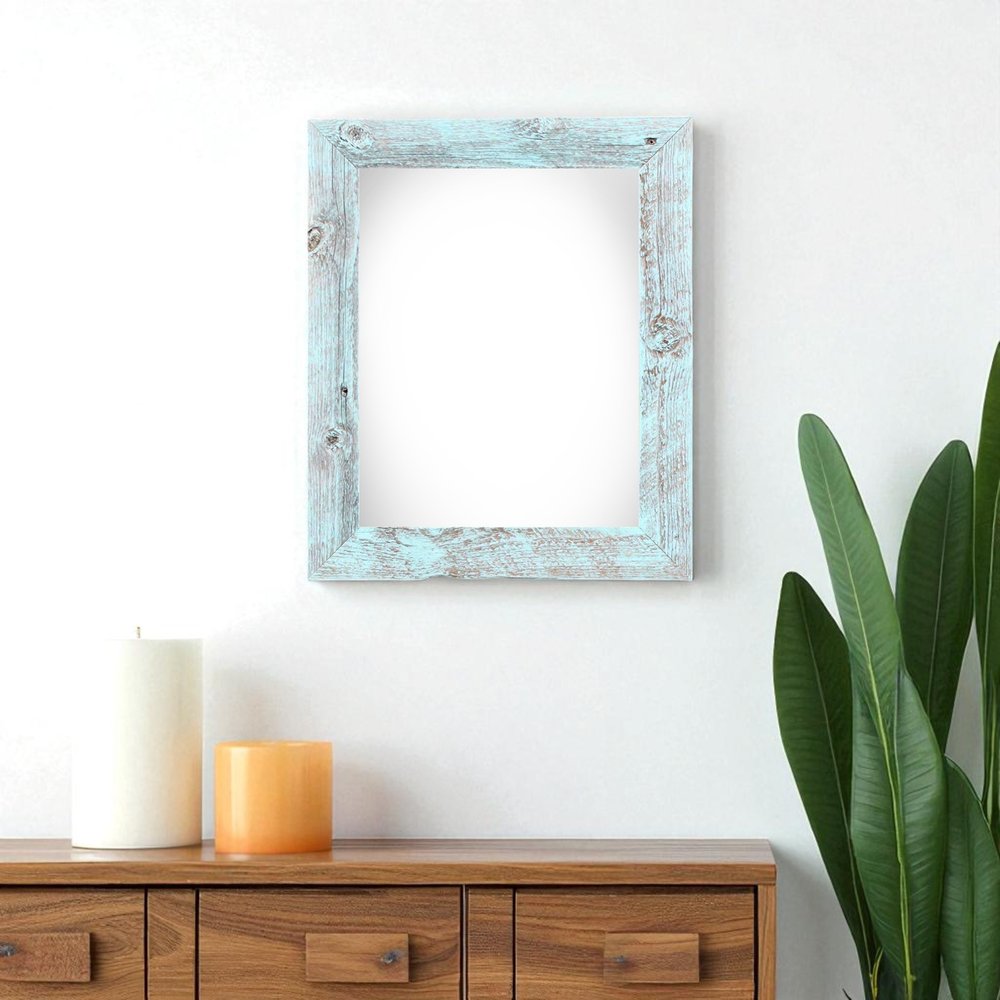 9" x 12" Blue Solid Wood Hanging Picture Frame