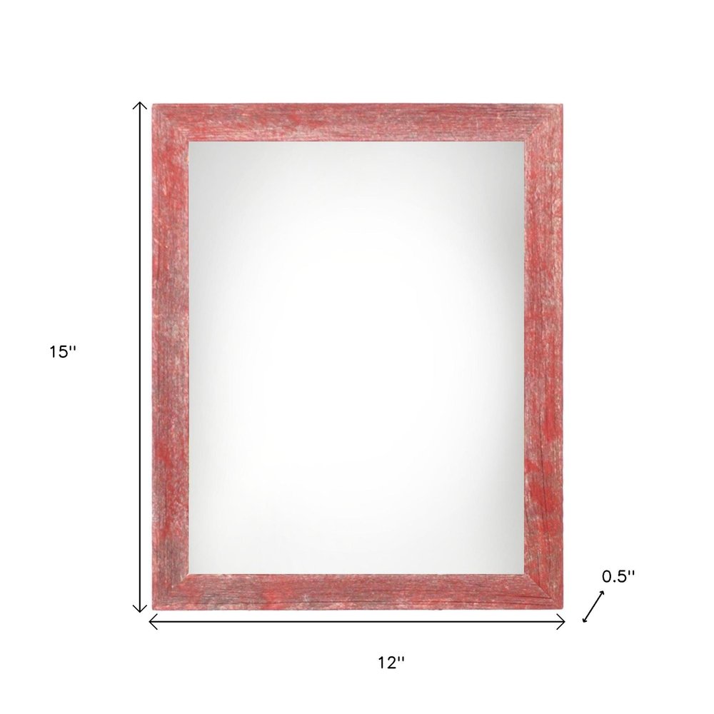 9" x 12" Red Solid Wood Hanging Picture Frame