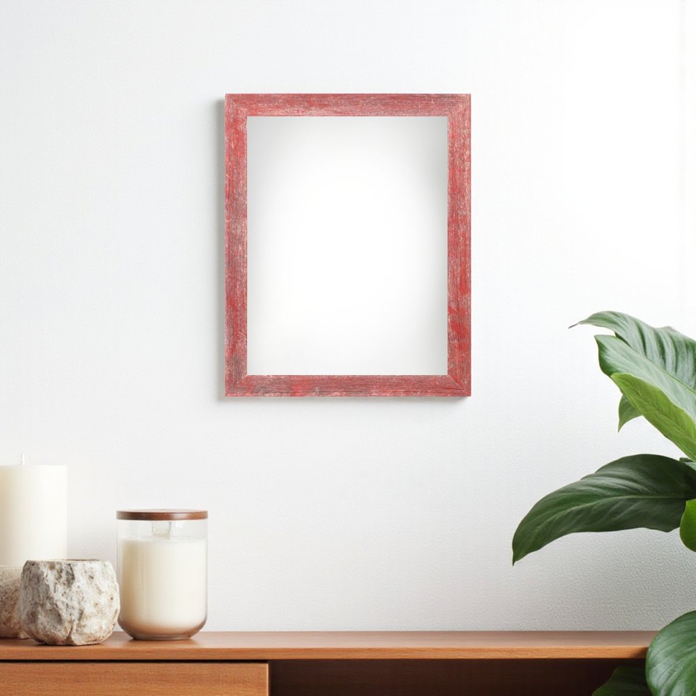 9" x 12" Red Wood Hanging Picture Frame