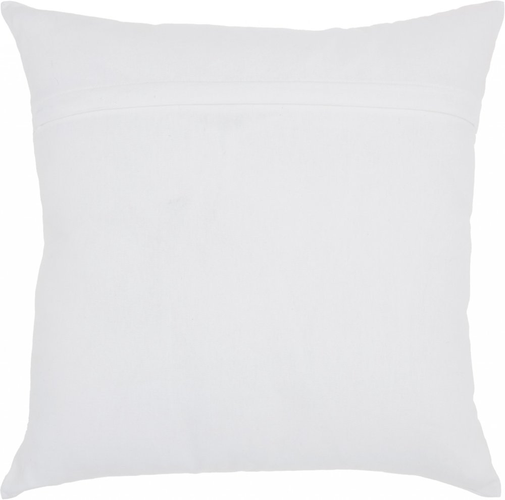 18" Teal and White Llama Cotton Throw Pillow