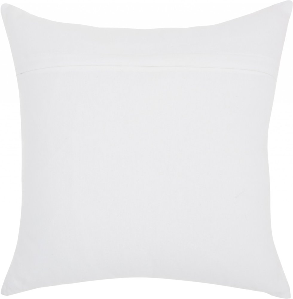 18" Red and White Cotton Throw Pillow