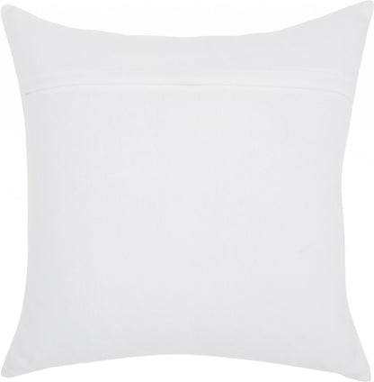 18" Red and White Cotton Throw Pillow