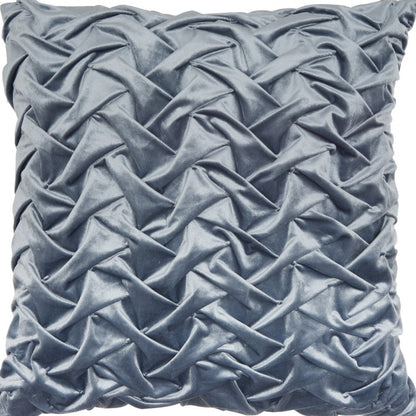 22" Powder Blue Weave Velvet Throw Pillow