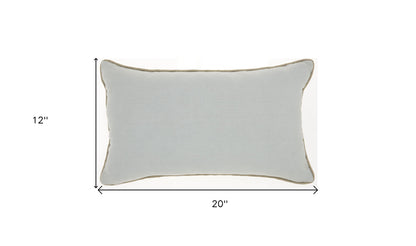 12" X 20" Periwinkle Cotton Throw Pillow