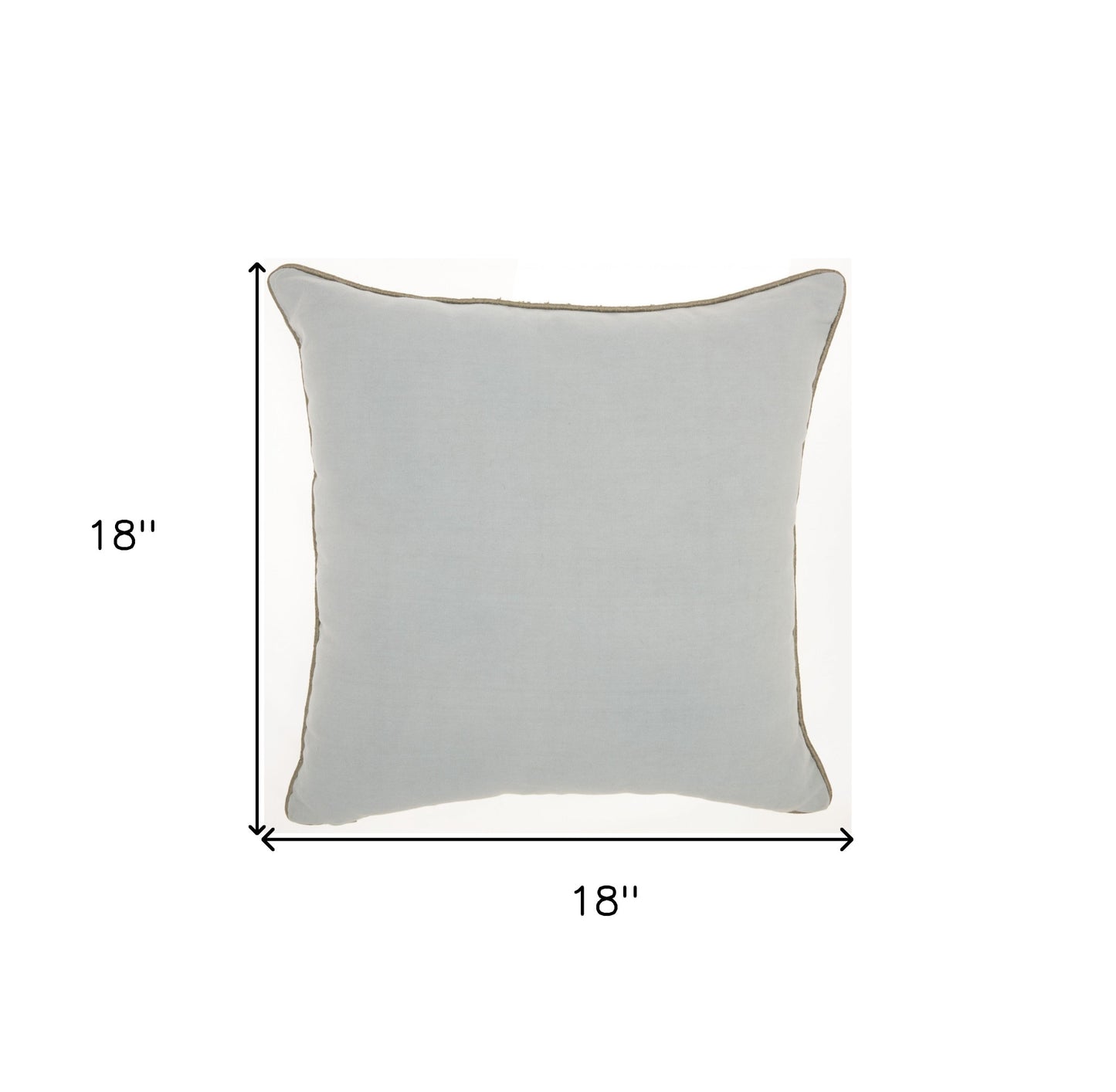 18" Periwinkle Cotton Throw Pillow