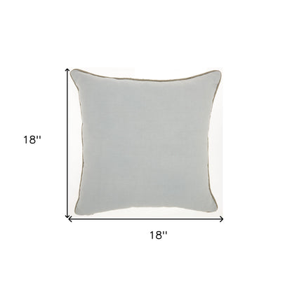 18" Periwinkle Cotton Throw Pillow