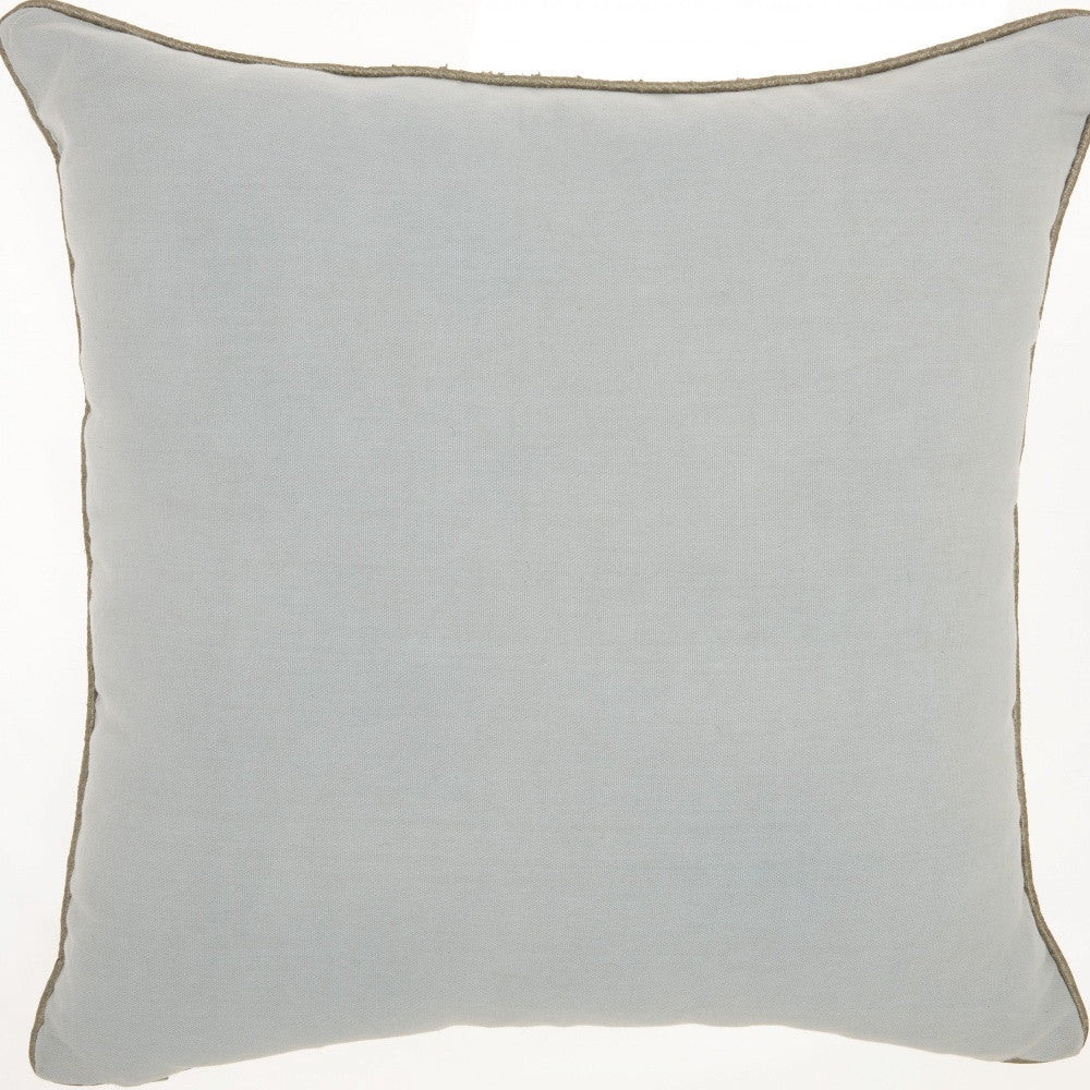 18" Periwinkle Cotton Throw Pillow