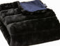 50" X 60" Black Faux Fur Plush Throw Blanket