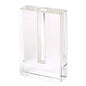 6" Clear Square Crystal Glass Table Vase