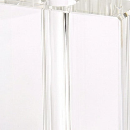 6" Clear Square Crystal Glass Table Vase