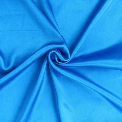 Blue Satin And Satin King Pillowcase