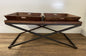 27" Brown And Black Solid Wood Coffee Table