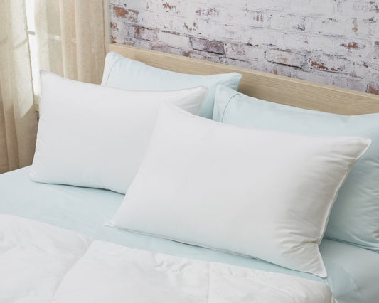 Set of Two Down Alternative Firm Queen Size Bed Pillows