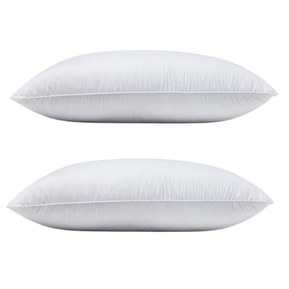 Set of Two Down Alternative Firm Queen Size Bed Pillows