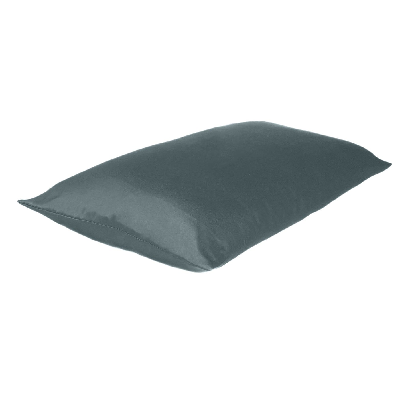 Gray Dreamy Set Of 2 Silky Satin King Pillowcases